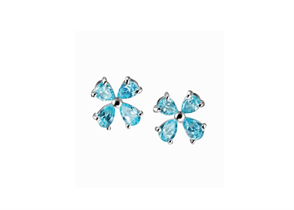 Gemstone Flower Fashion Stud Earrings
